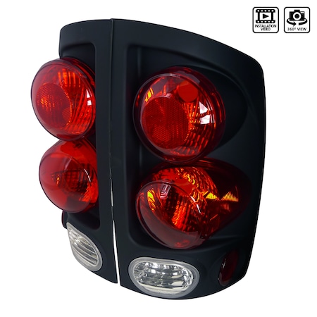 Spec-D Tuning 02-06 Dodge Ram Altezza Tail Light Black, LT-RAM023DJM-TM LT-RAM023DJM-TM